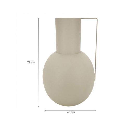 Jarrón Metálico con Asa en Tono Topo de 72 cm 52-151