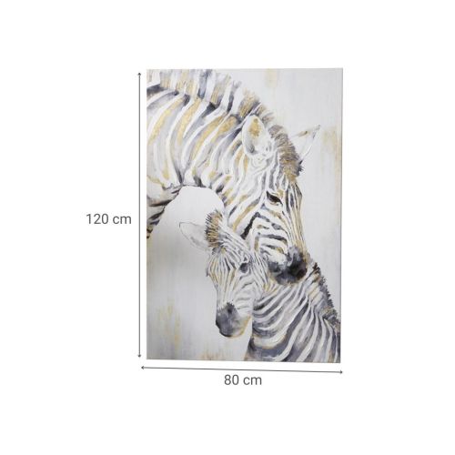 Lienzo Impreso Decorativo Cebra 50% Pintura al Óleo 81-400