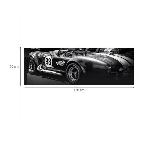 Cuadro de Cristal Impreso en Blanco y Negro Shelby Cobra 81-482
