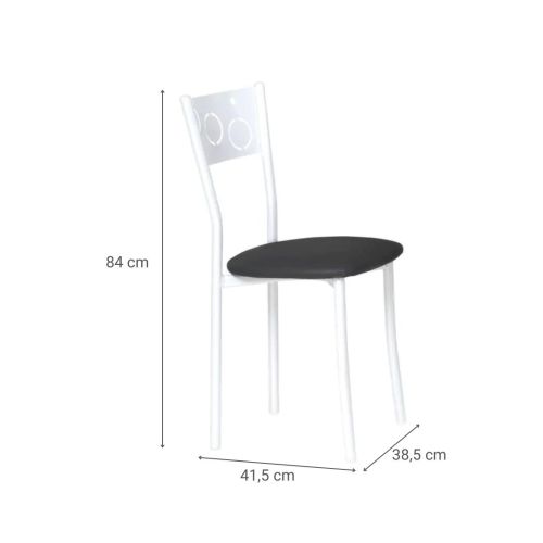 Silla de Cocina Metálica 919/BL de color Blanco