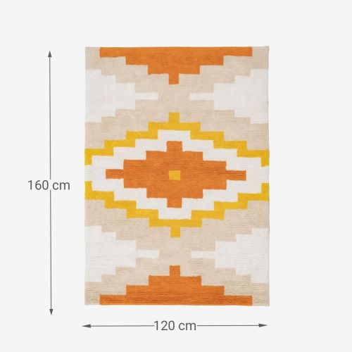 Alfombra de Algodón con diseño Geométrico de Colores 608580