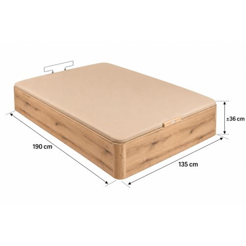 Canapé Abatible Roble 135x190 Naturbox 2.0 PIKOLIN AP11530