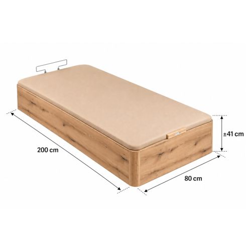 Canapé Abatible Roble 80x200 Naturbox 2.0 Plus PIKOLIN AP11540
