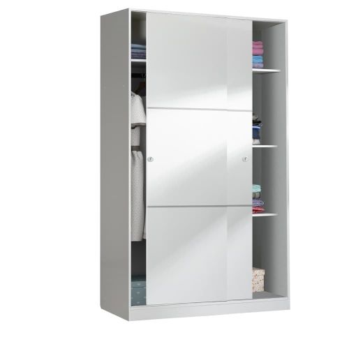 Armario de Puertas Correderas en color Blanco TOP020BO