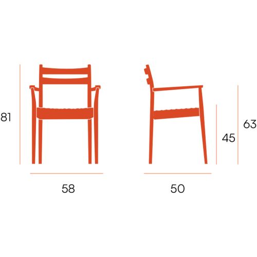 Conjunto de Dos Sillas BRISA con Asiento de Cuerda Natural y Estructura de Madera Natural brazos CG1920RC