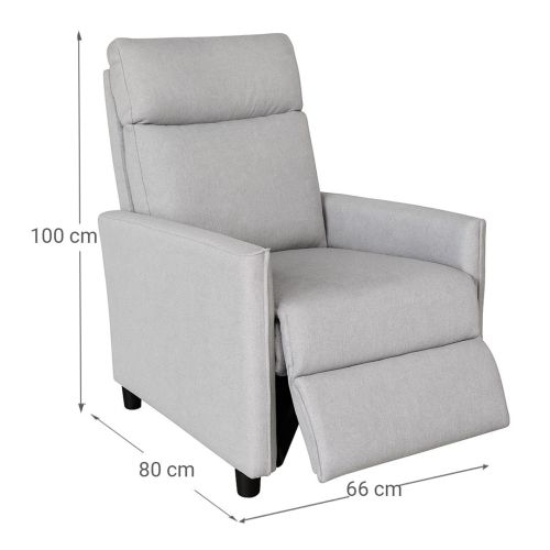 Butaca Reclinable DUNA Color Beige y Patas Metálicas TAPBUT0000051