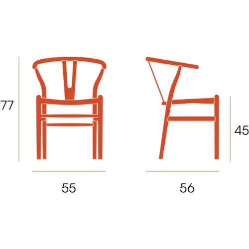 Conjunto de Dos Sillas ETNA con Asiento de Cuerda Natural y Estructura de Madera Haya Color Negro CG3002NC