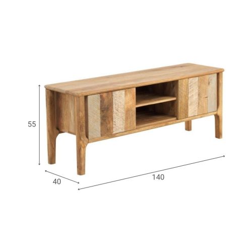 Mueble para TV de madera maciza de mango con degradado de colores GABAR 10704