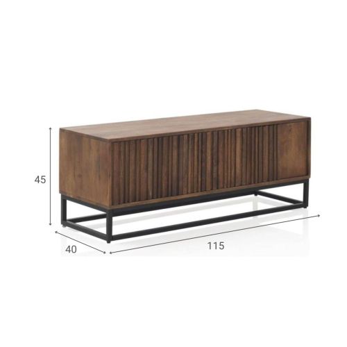 Mueble de madera de Mango con 3 puertas laminadas y acabado natural GABAR 10815