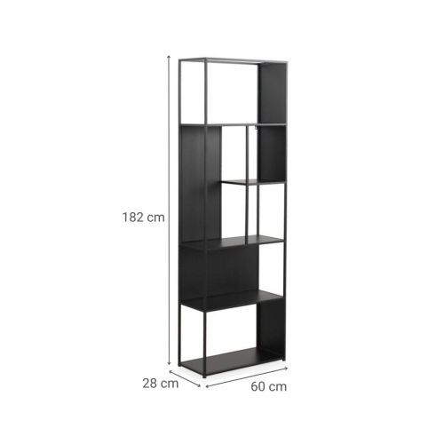 Estantería Metálica Acabado en Negro GABAR 10945