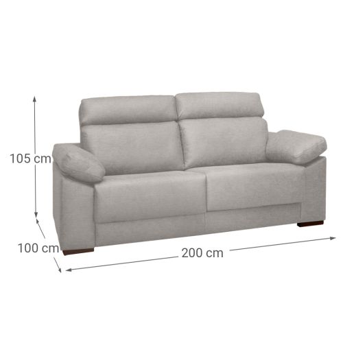 SofÁ de 3 plazas GENIL tapizado en Tela