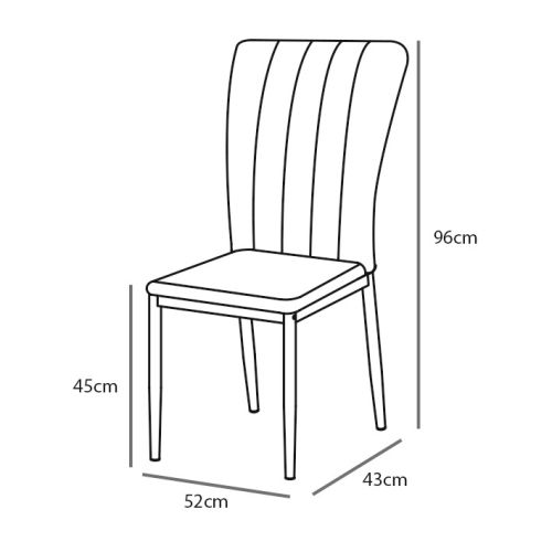 Sillas de Comedor NOLAN Tapizadas Juego de 6