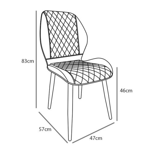 Sillas de Comedor SELMA Juego de 4 con Patas Efecto Madera
