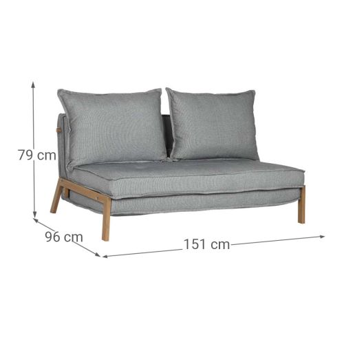 Sofá Cama 2 Plazas Extensible Tapizado en Poliéster MONET