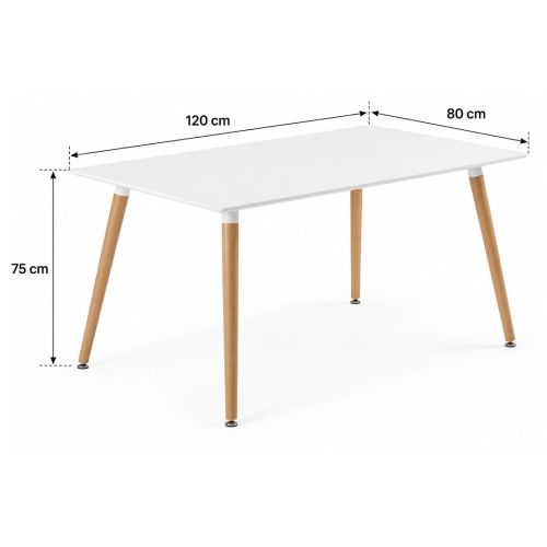 Mesa de Comedor DINAMARCA Fija en Melamina