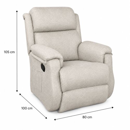 Sillón Relax KATY Manual Tapizado en Tejido
