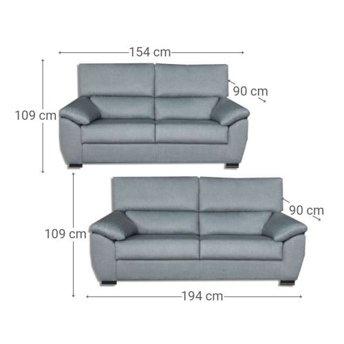 Conjunto Sofá de 3+2 Plazas SIROCCO Tapizado en Tela