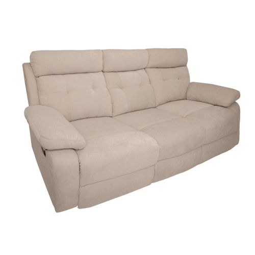 Sofá Relax Manual TULUM 3 Plazas con Tapizado de Tela