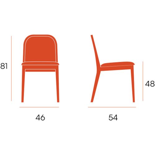 Pack 2 Sillas de Comedor de Madera TILIA color Fresno CG2044FR