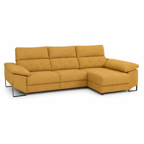 Chaiselongue Derecha XENA 312 cm Tapizado en Poliéster Sistema Eléctrico Relax con Arcón