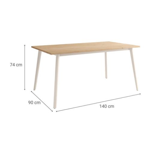 Mesa de Comedor Kamba 140 cm Estuctura Marfil BOGAL CNG052M