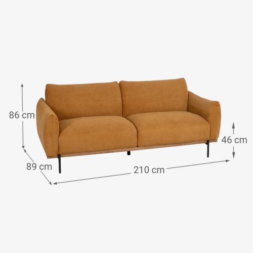 Sofá de Patas Altas SCARLETT de 210 cm