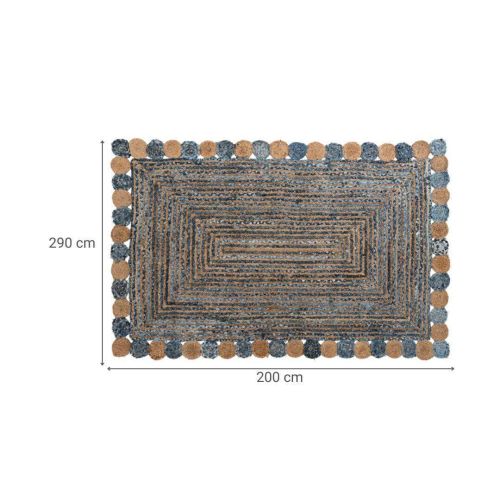 Alfombra Rectangular Multicolor en Tonos Oscuros TX-196990