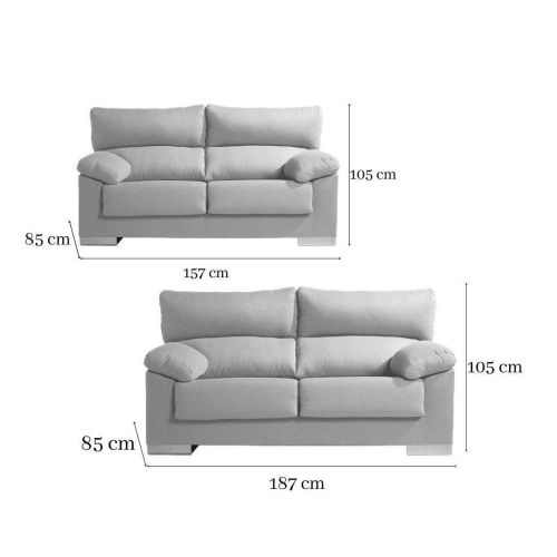 Conjunto sofá 3+2 Plazas Deslizante. Modelo 15