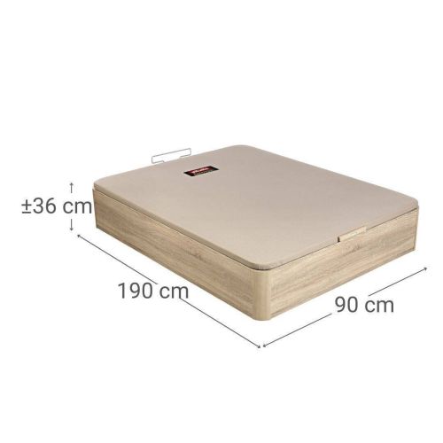 Canapé Abatible de Madera Color Natural 90x190 Naturbox 2.0 PIKOLIN AP11534
