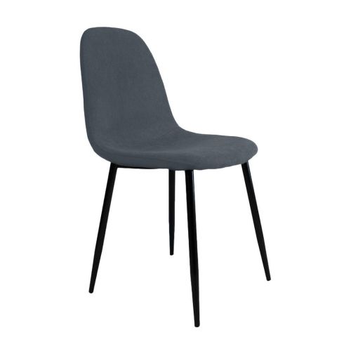 Silla de comedor con asiento ergonÃ³mico y tapizado de color gris oscuro
