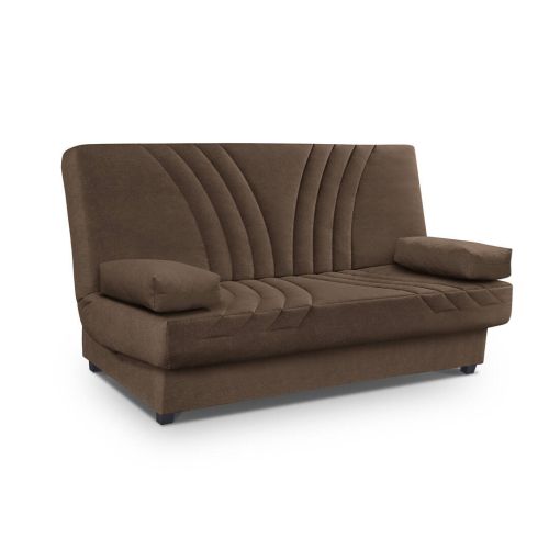 Sofa Cama con Almacenaje CARIBEAN Tapizado en color Choco