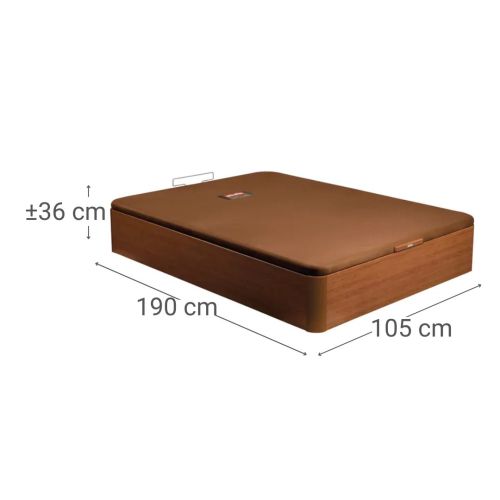 Canapé Abatible de Madera Color Cerezo 105x190 Naturbox 2.0 PIKOLIN AP11535