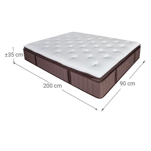 Colchón de Muelles Ensadados LYNX 90x200 cm con Topper Integrado