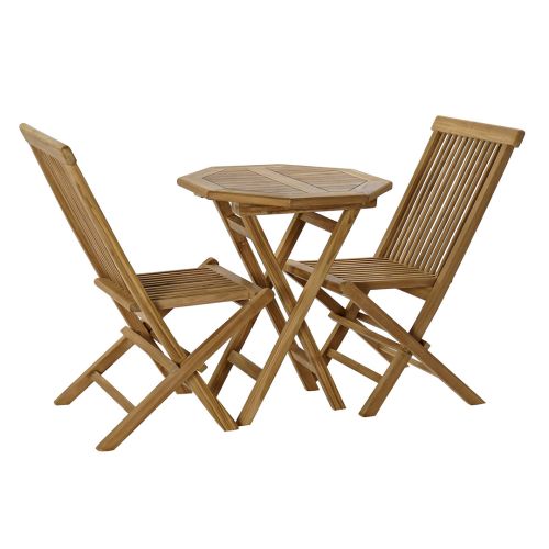 Set para terraza Bahía de 4 sillas y mesa de centro cuadrada - Compra  Online