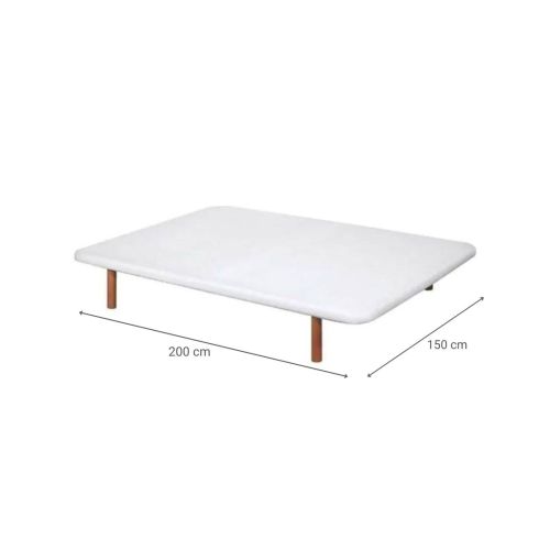 Divanlín DL27053 Base Tapizada en Blanco 150x200 cm
