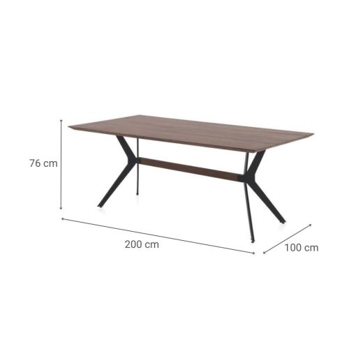 Mesa de comedor de Madera Maciza de Acacia GABAR 10835