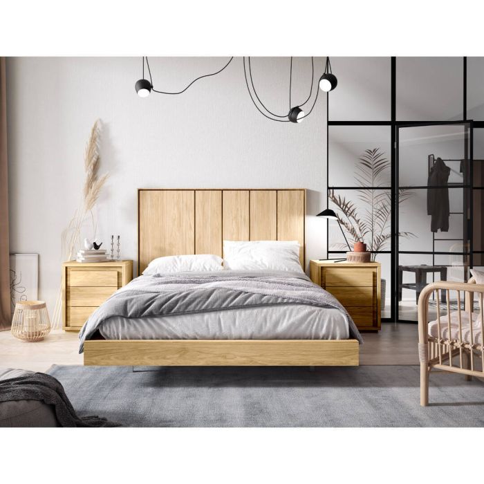 MESITAS, CÓMODAS Y SINFONIERES DORMITORIO MADERA NATURAL - MUEBLES MI HOGAR