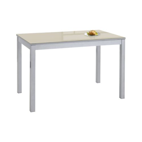 Mesa de Cocina  de 120x70 cm Fija en Aluminio y Cristal