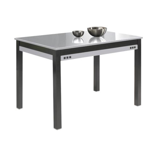 Mesa de cocina Fija 100x60 cm con cubertero y tapa de cristal