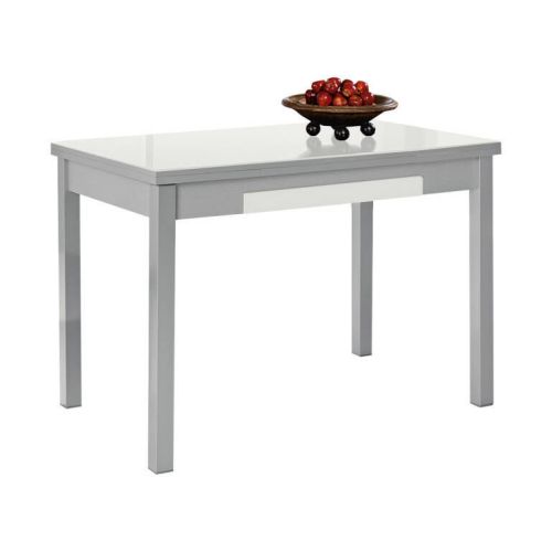 Mesa de Cocina de 90x50 cm Extensible con Tipo de Apertura Alas en Cristal y Metal