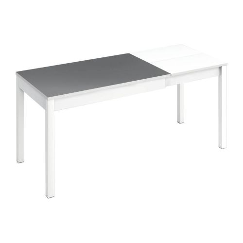 Mesa de Cocina Extensible VIENA de 110x70 cm con Tablero de Cristal