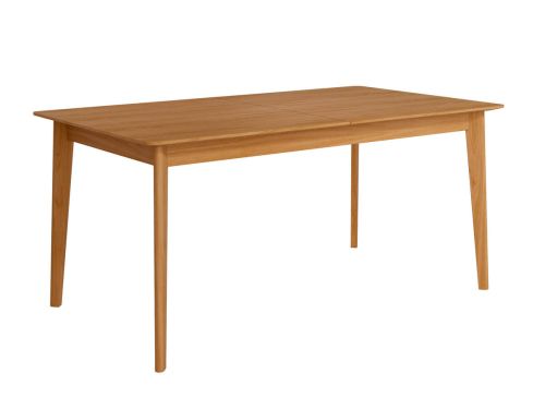 Mesa de Comedor Extensible AURA 160-200 cm Estructura Madera y Sobre Biselado de 25 mm Roble