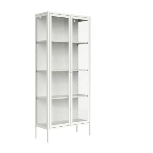 Vitrina de 2 Puertas 80x185 cm TITANIA Metálica con Puertas de Cristal