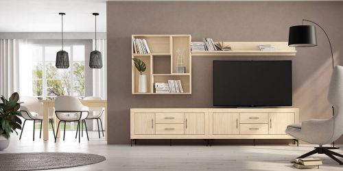 Composición de Salón MOON EVO Nº 12 Alpin de Melamina