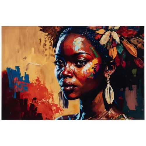 Cuadro Impresión Horizontal Mujer de Colores 611952