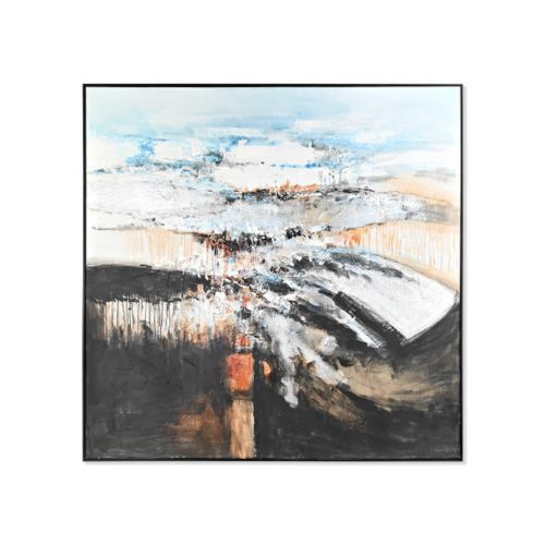 Pintura de Colores azul y Negro Realizada a Mano CU-197344