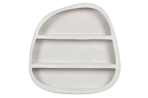 Estantería de Pared de Estructura de MDF 100 cm Acabado Rugoso Blanco MB-216612