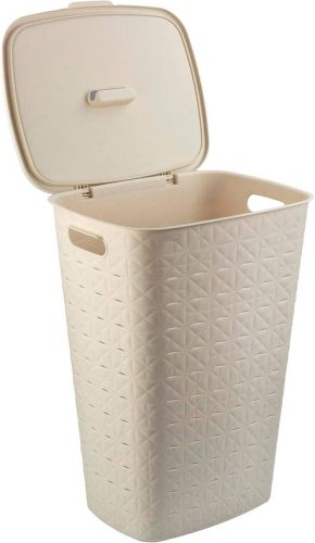 Cesta de Ropa SOFTEX de Polipropileno Blanco Tiza 56L