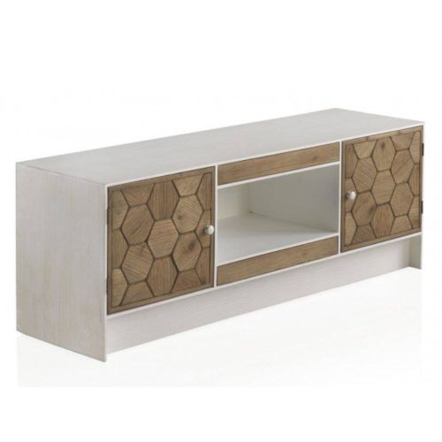 Mueble TV Madera de Fresno Blanco de Capado GABAR 10210