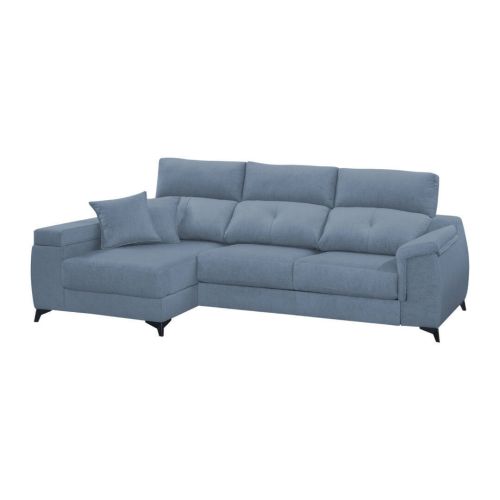 Chaise Longue Izquierda MANUELA con Arcón, Asientos Deslizantes y Respaldo Reclinable